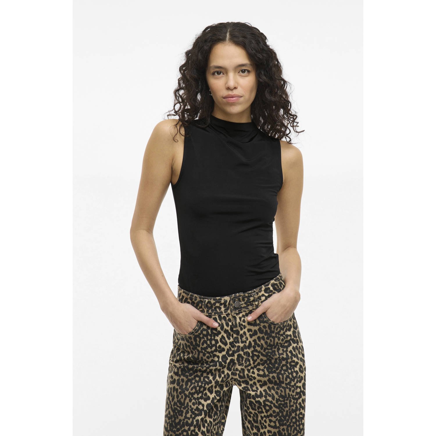VILA mouwloze top zwart