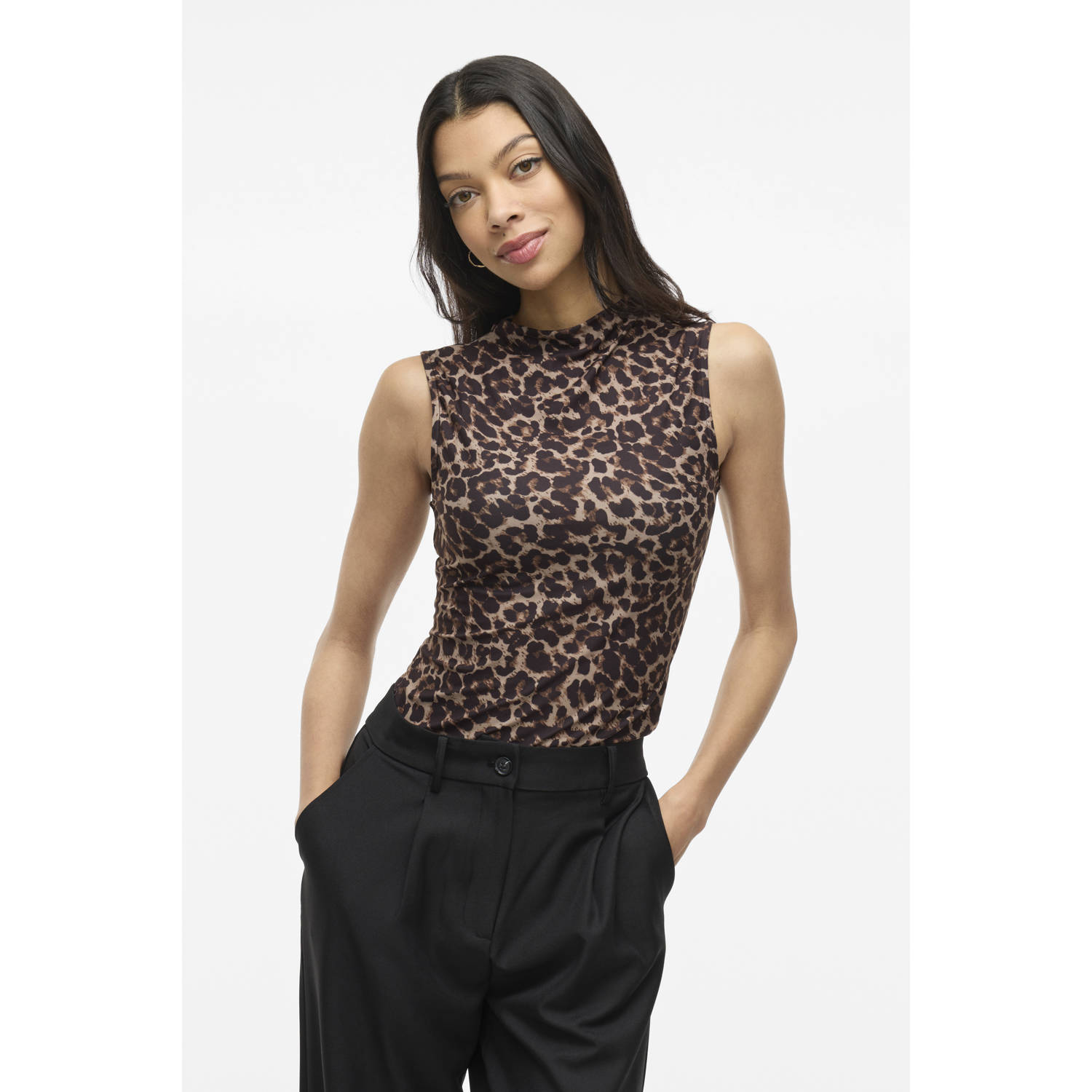 VILA mouwloze top beige