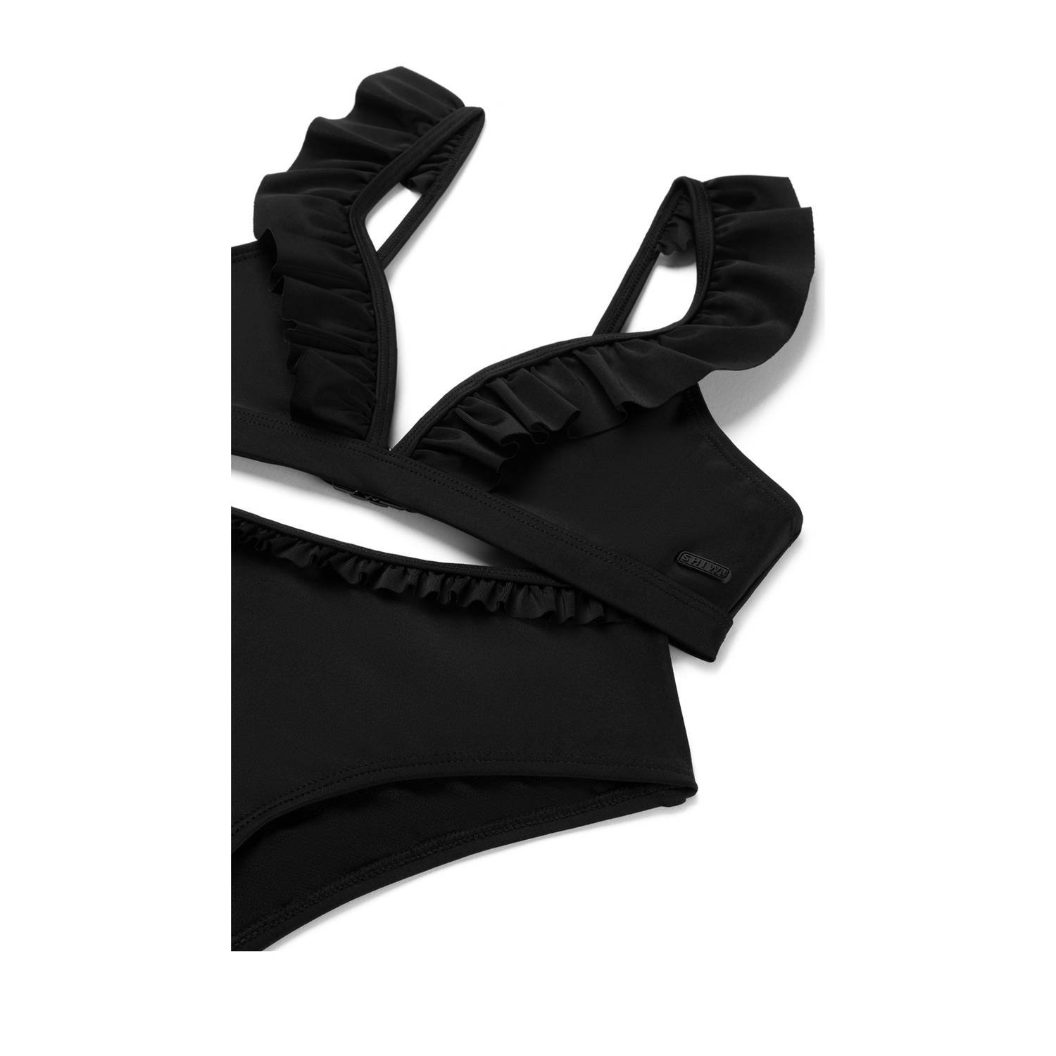 Shiwi bikini met ruches Bella zwart