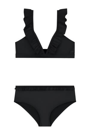 bikini met ruches Bella zwart