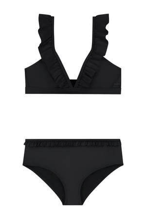 bikini met ruches Bella zwart