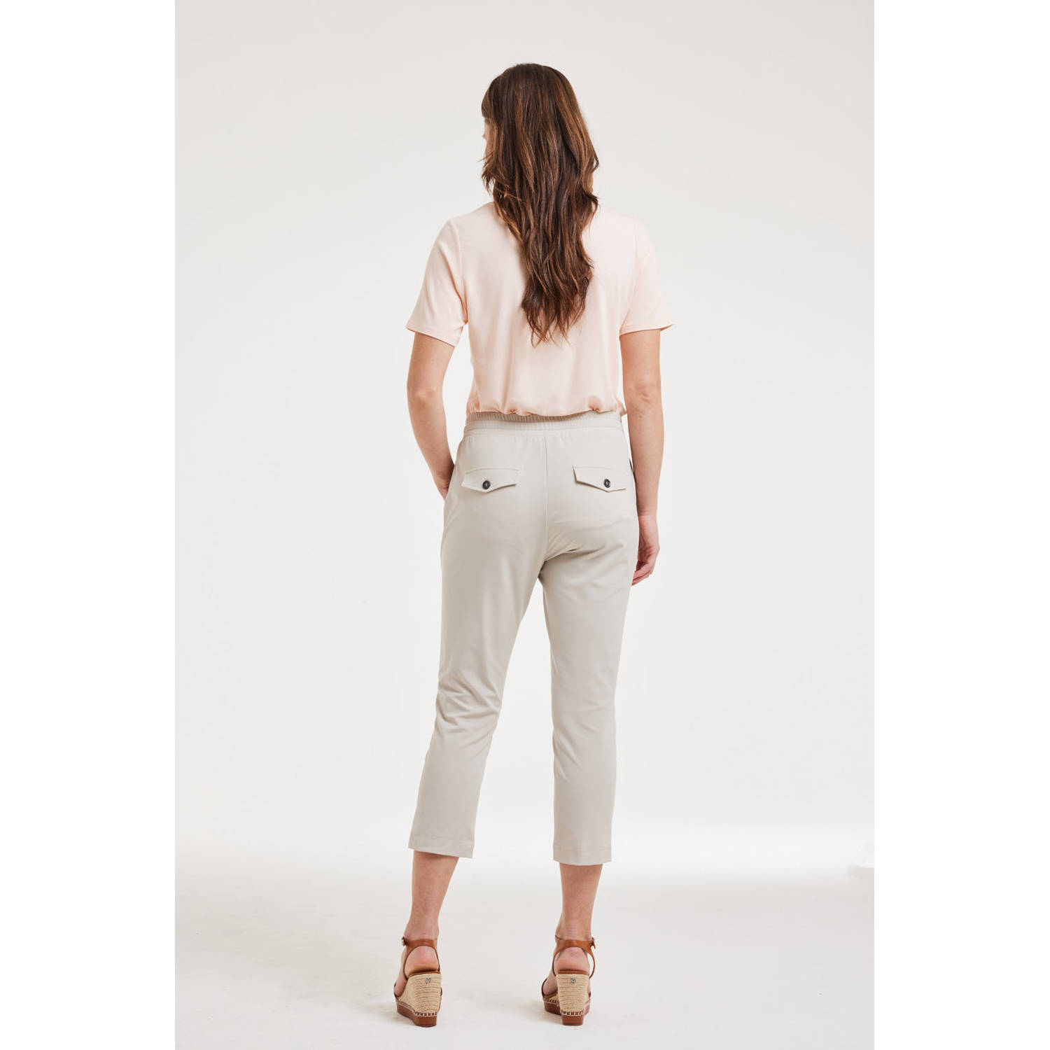 Didi straight regular waist broek ecru