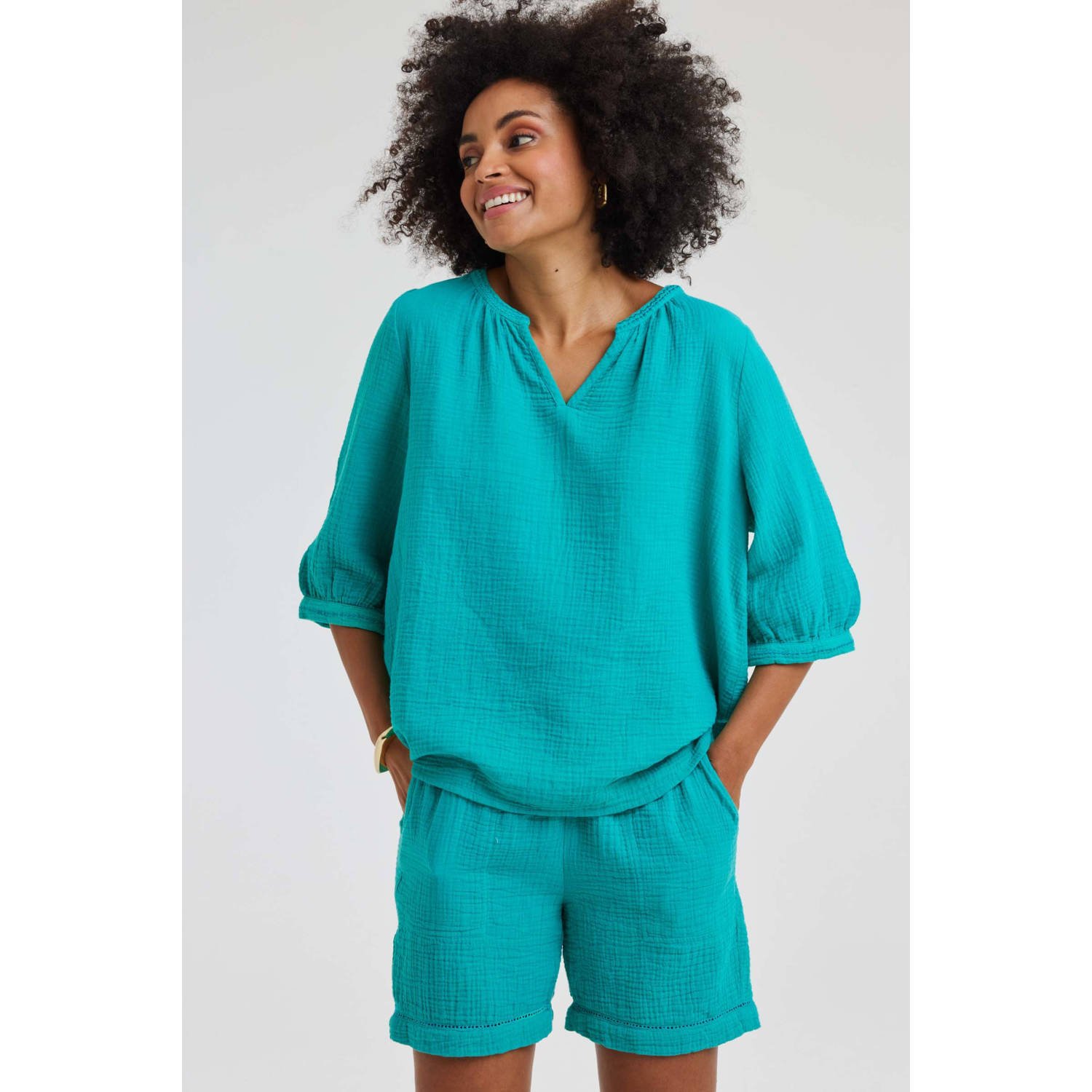 Didi blousetop blauw