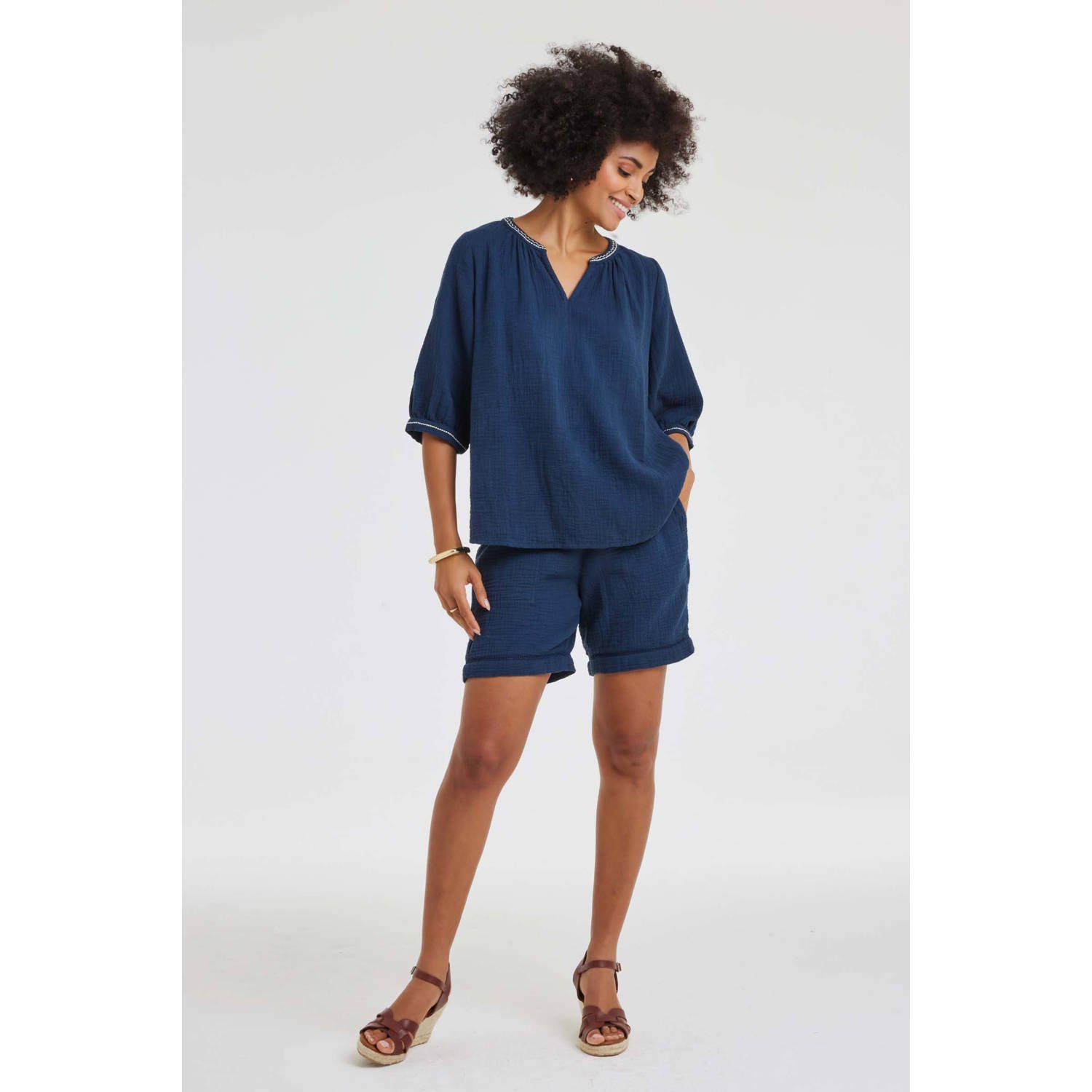 Didi blousetop donkerblauw