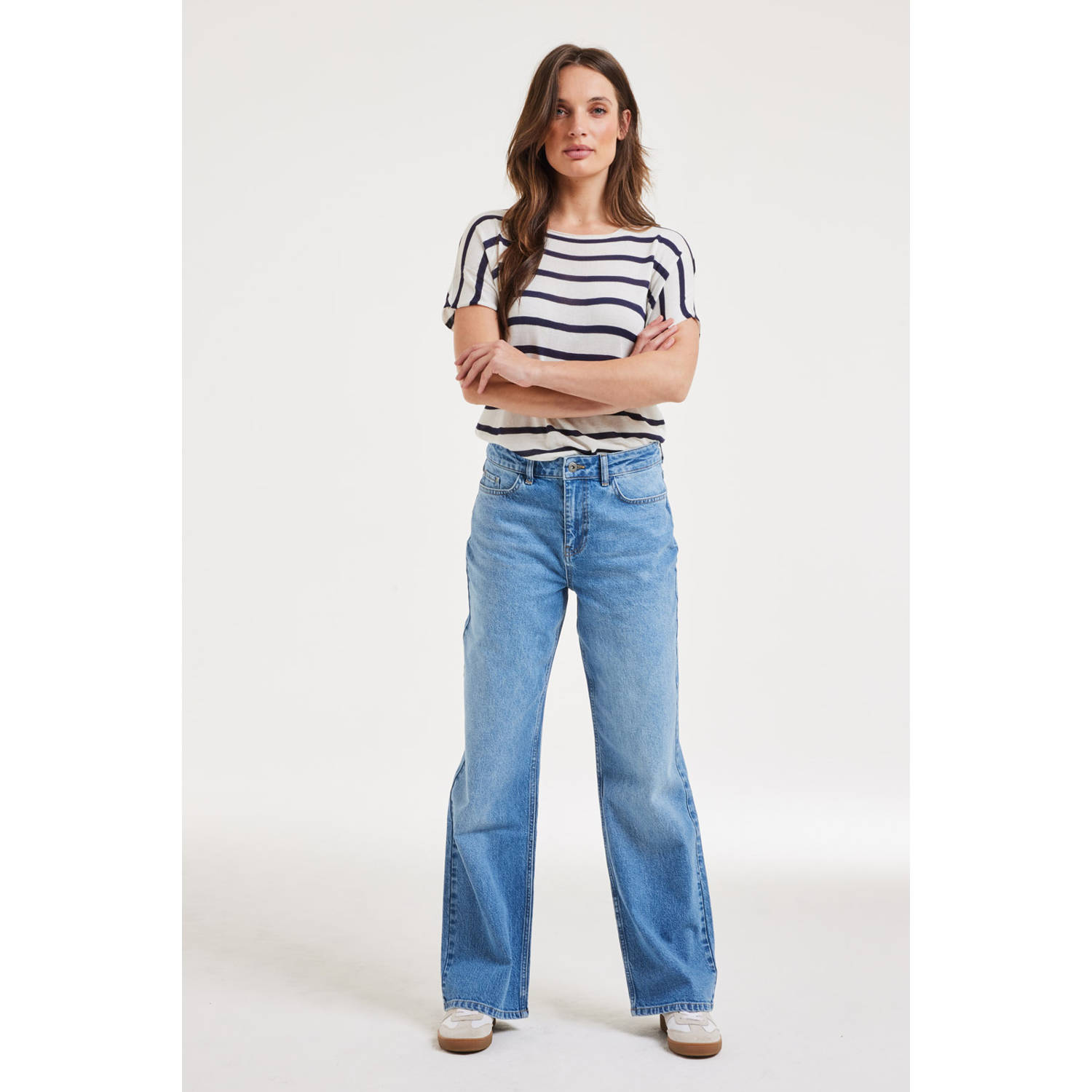 Didi wide leg jeans medium blue denim