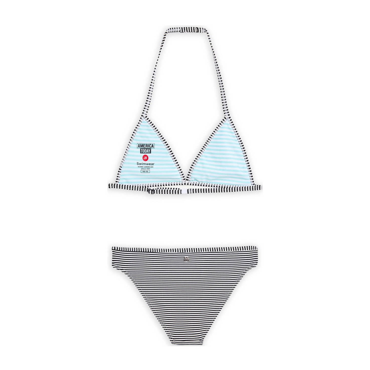 America Today triangel bikini zwart wit