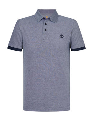 slim polo donkerblauw