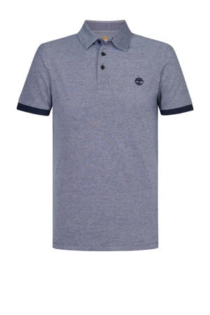 slim polo donkerblauw