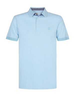 slim polo lichtblauw