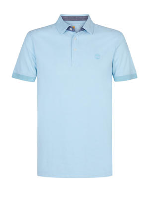 slim polo lichtblauw