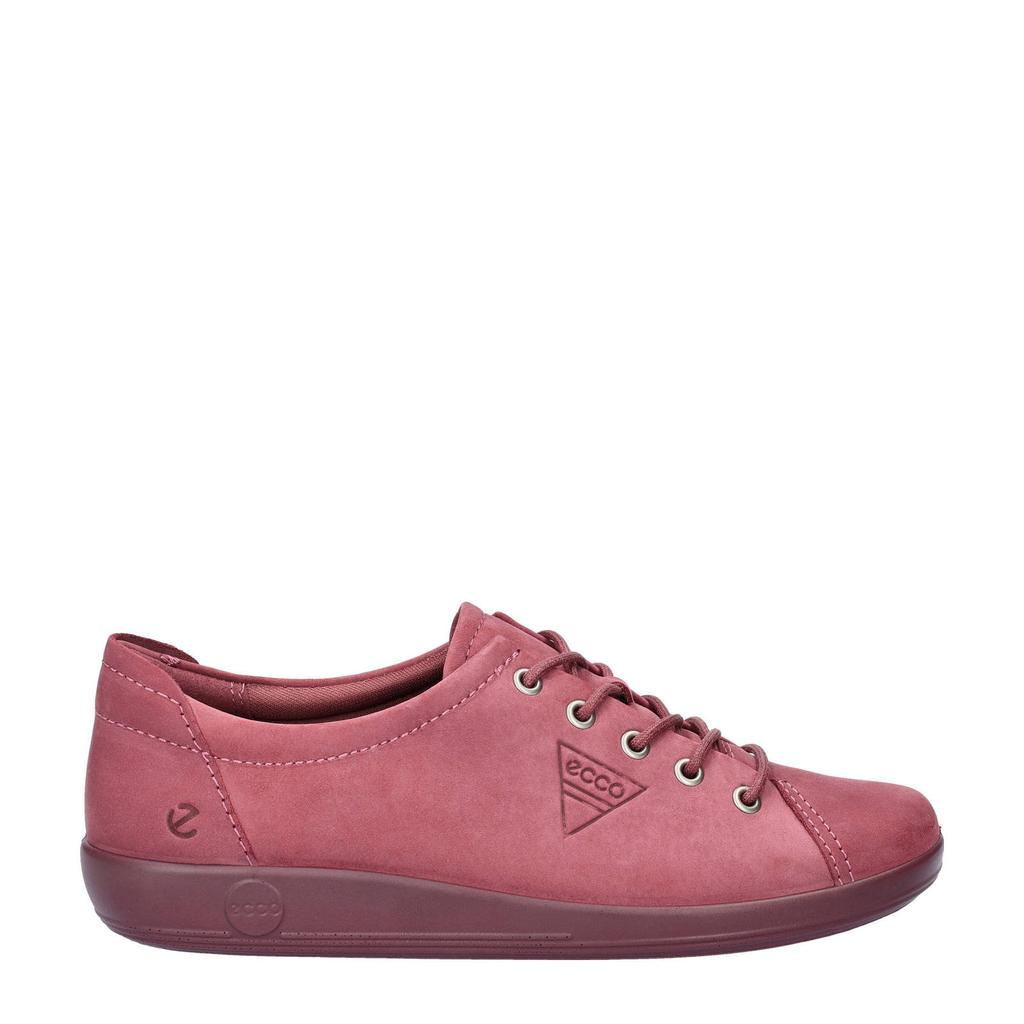 Ecco nubuck veterschoenen rood