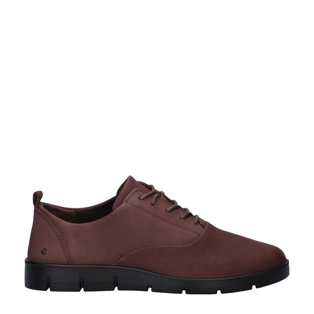 Ecco nubuck veterschoenen bordeaux