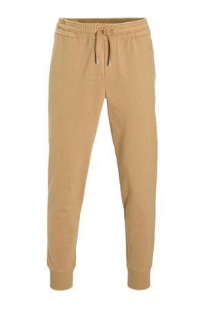 tapered joggingbroek beige