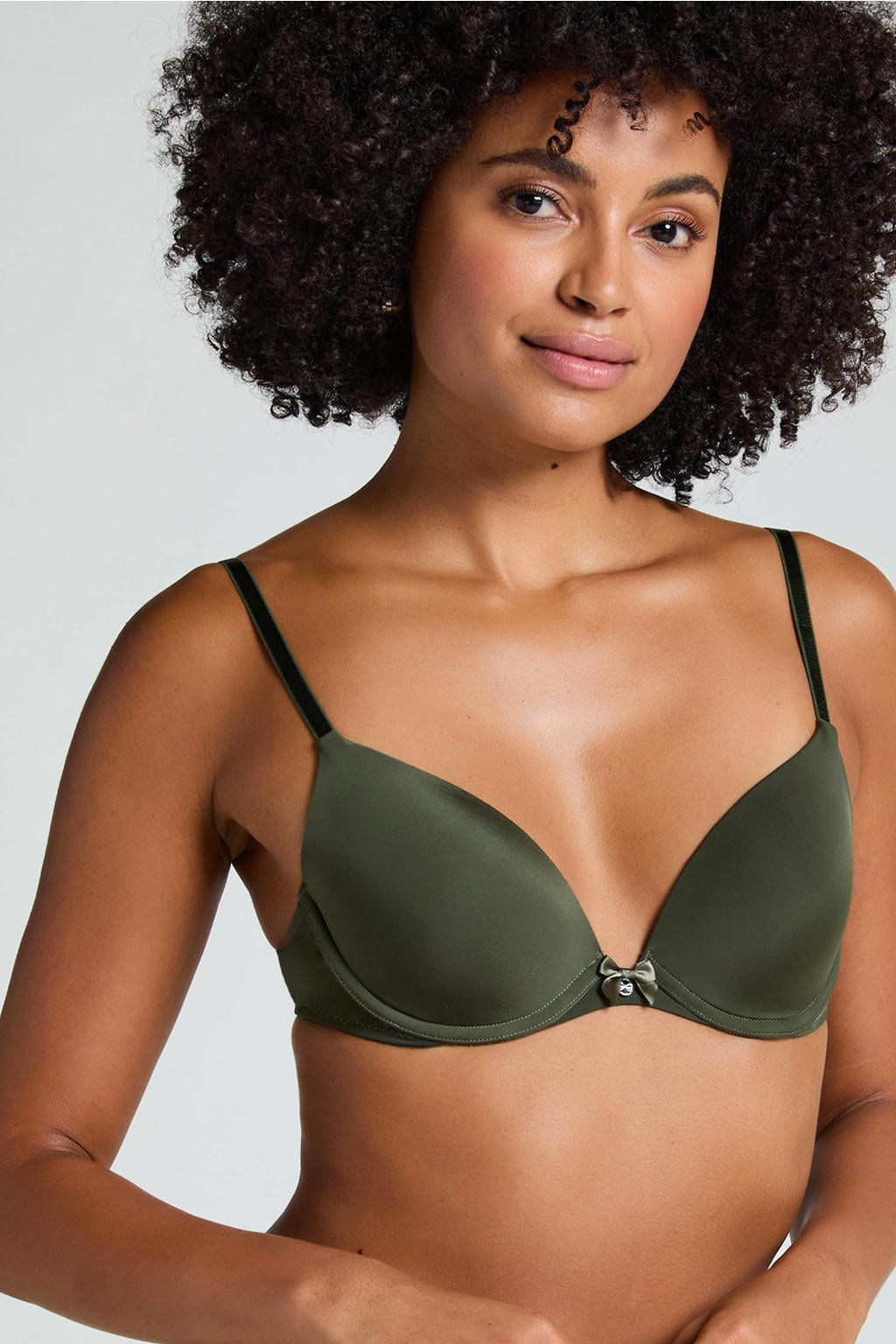 Hunkemöller voorgevormde T-shirt-bh met beugel Plunge donkergroen
