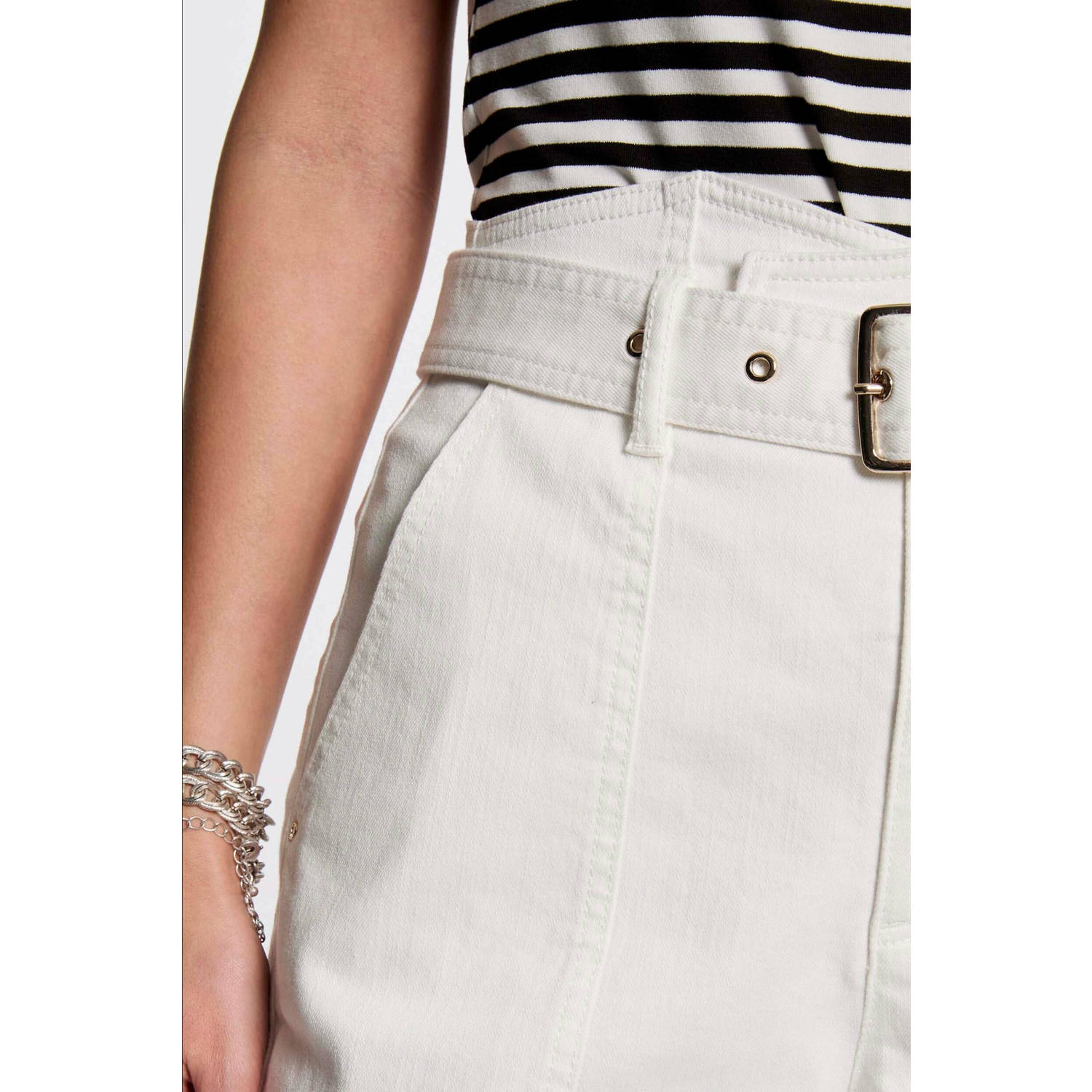 Morgan mom regular waist denim short wit