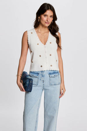 gebreid vest ecru
