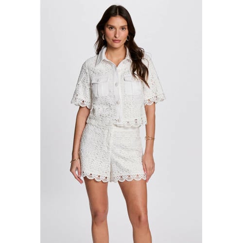 Morgan kanten blouse wit afbeelding