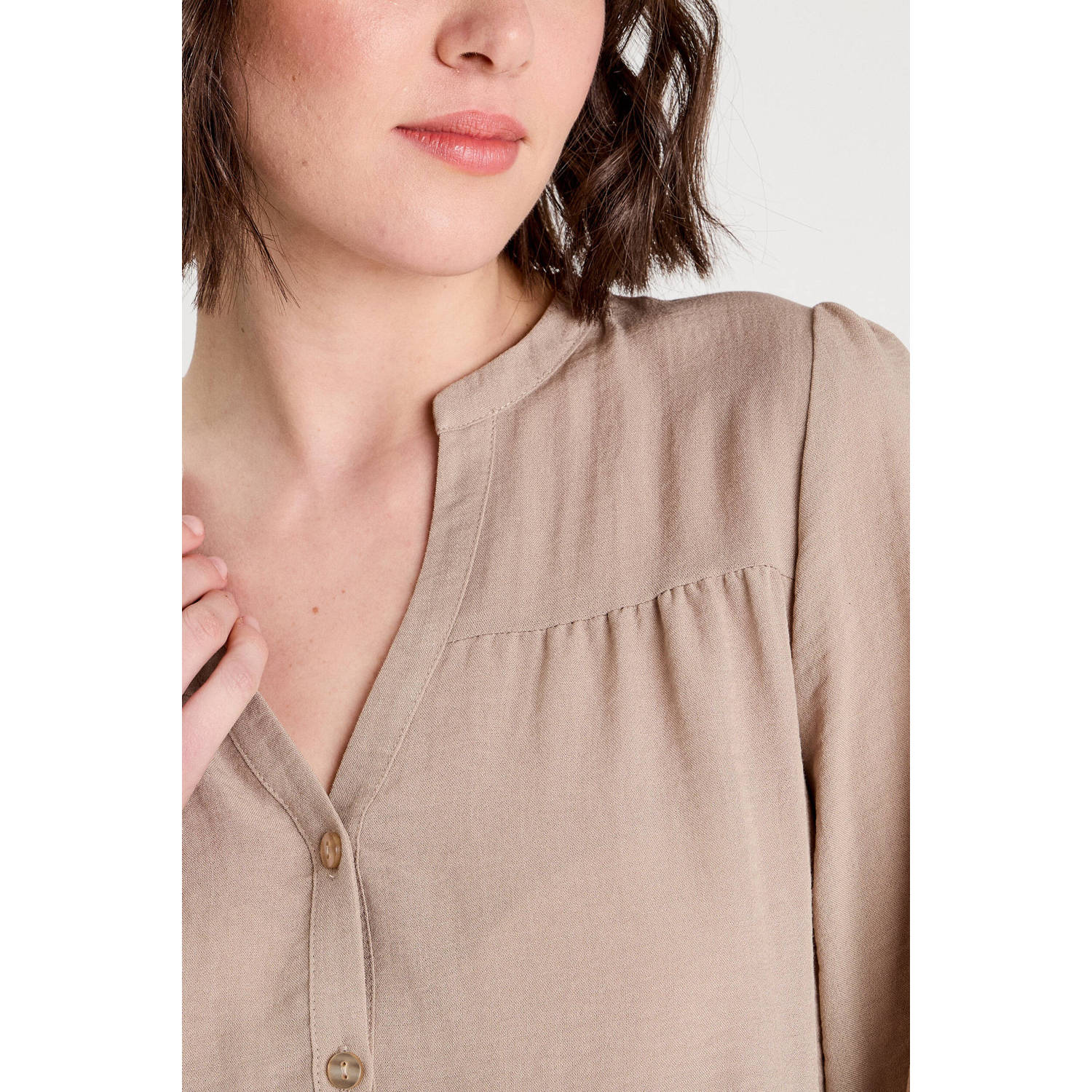 Cache blouse beige