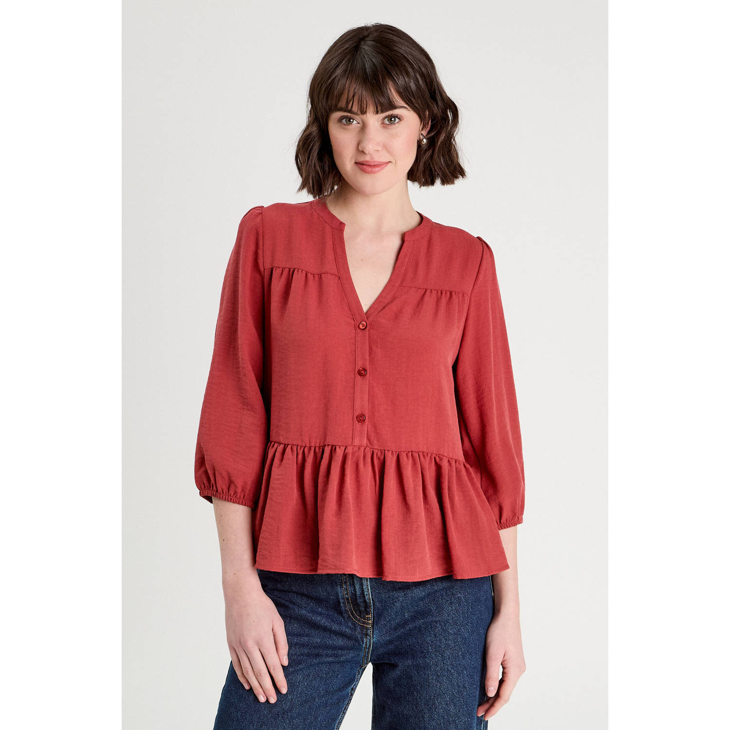 Cache blouse rood