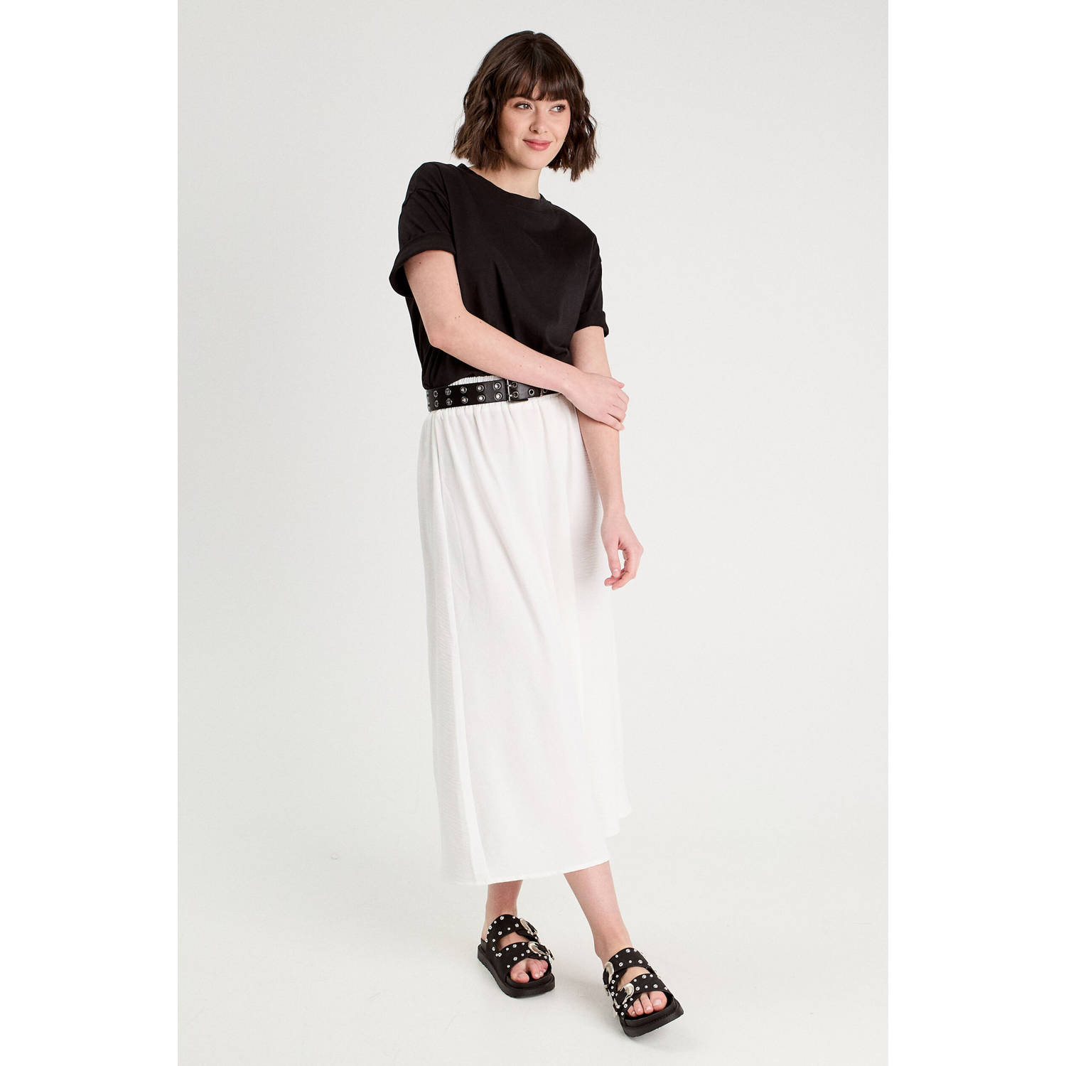 Cache midi rok ecru