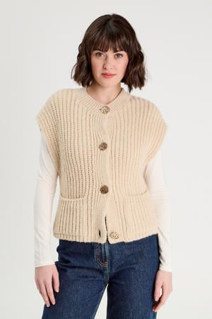 gebreid vest ecru