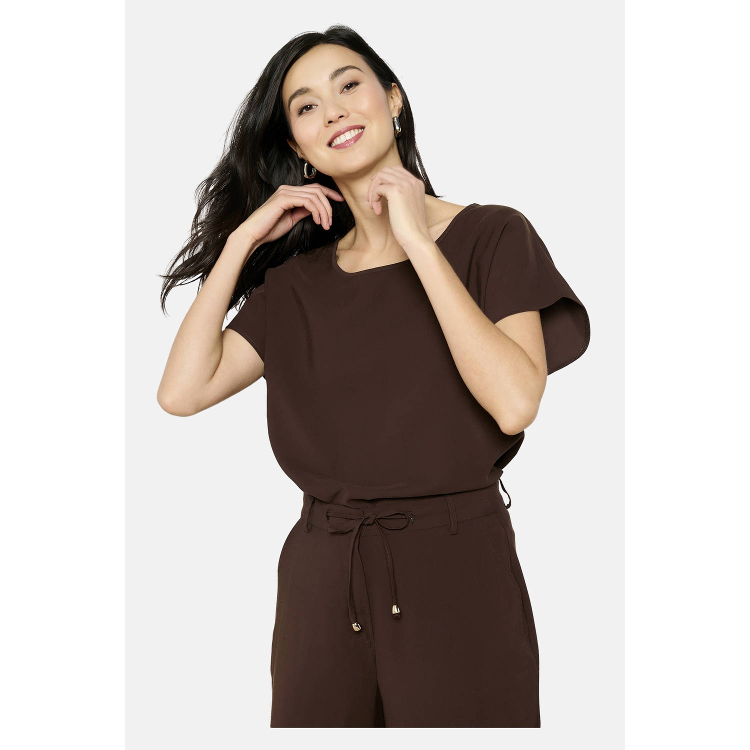 LOLALIZA exclusive top donkerbruin