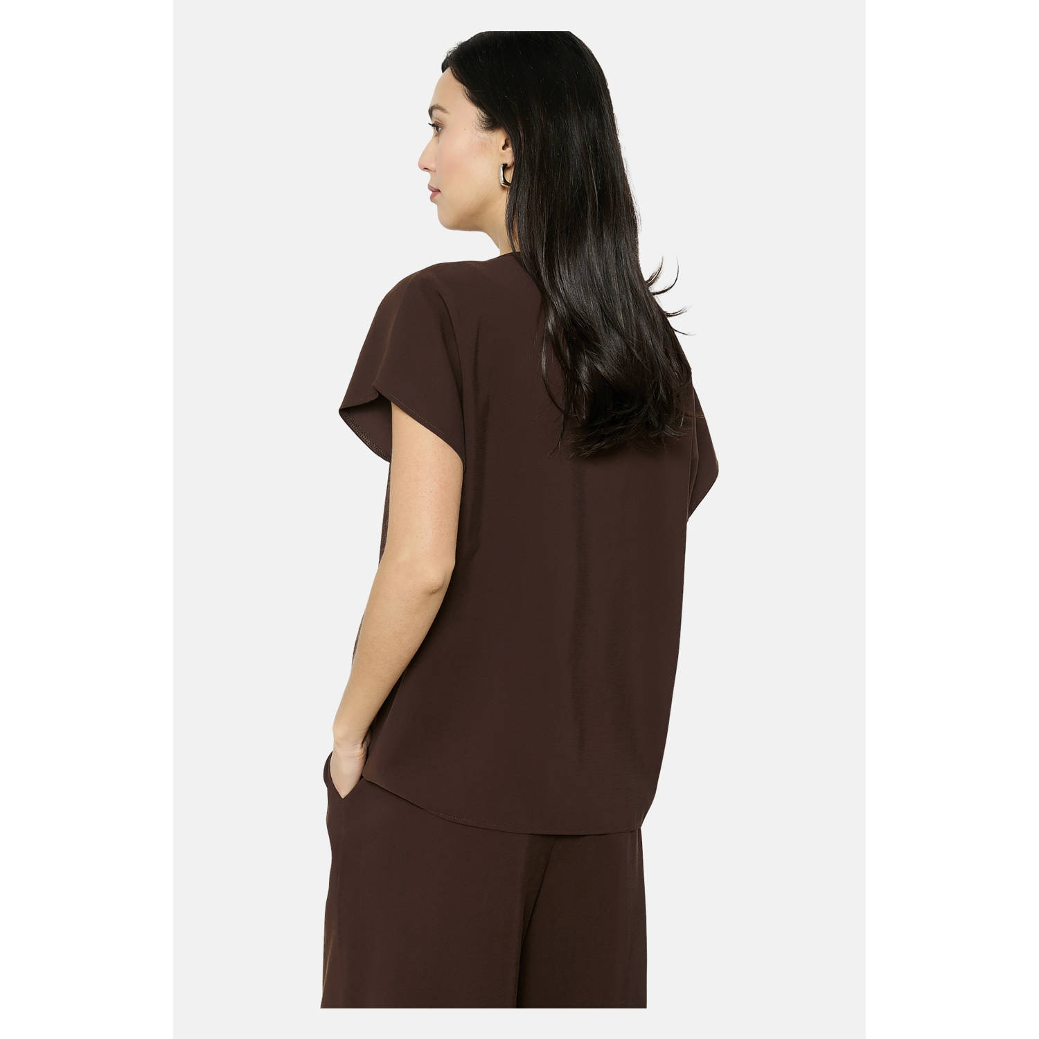 LOLALIZA exclusive top donkerbruin