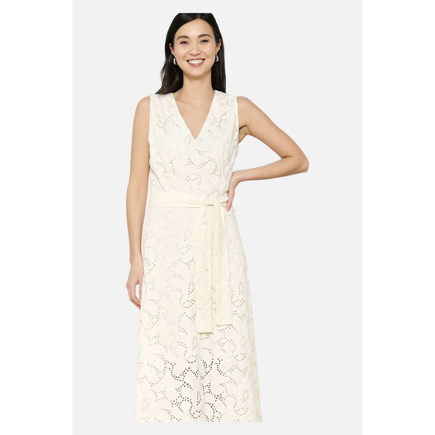 LOLALIZA zomerjurk broderie ecru