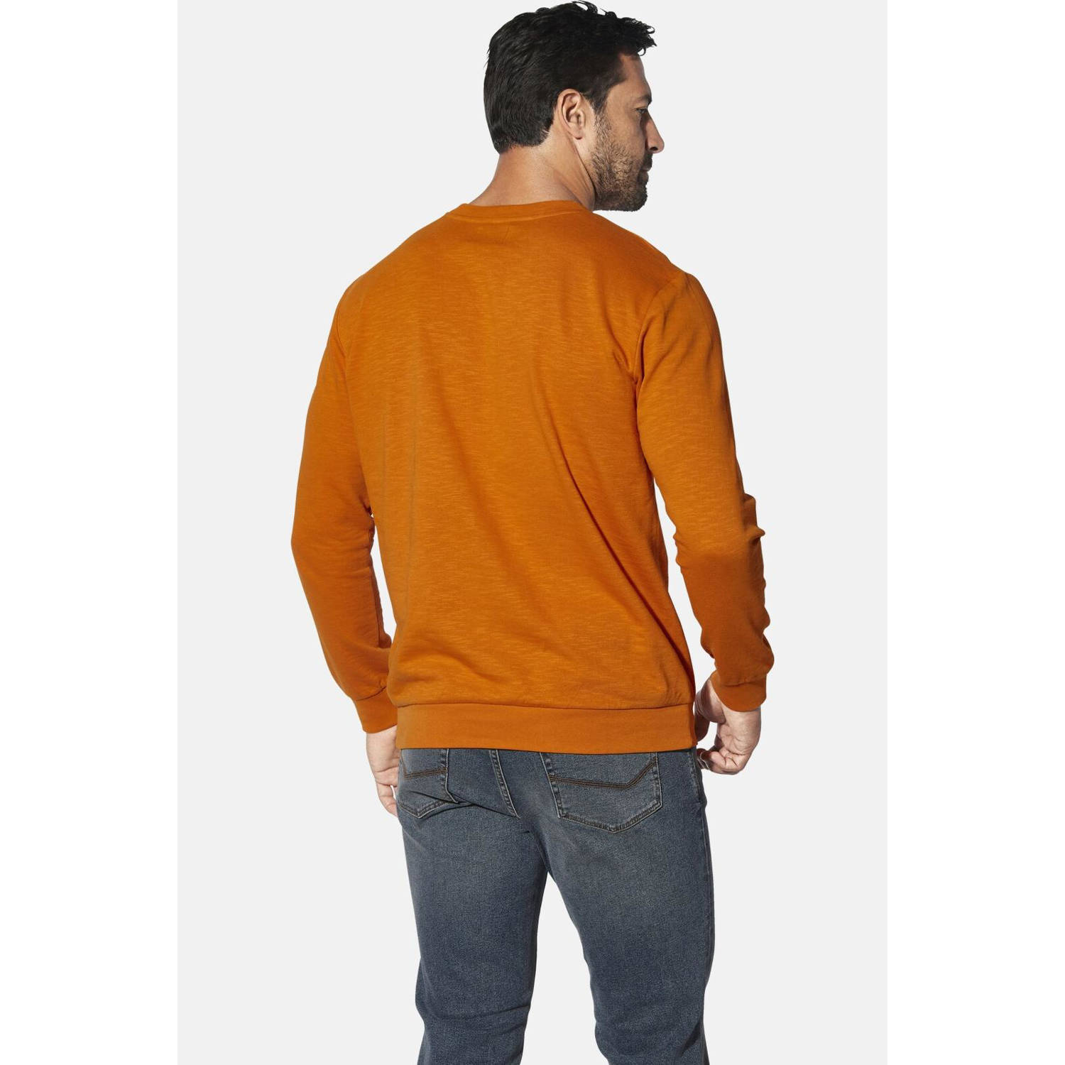 Jan Vanderstorm sweater FREYVARD Plus Size oranje