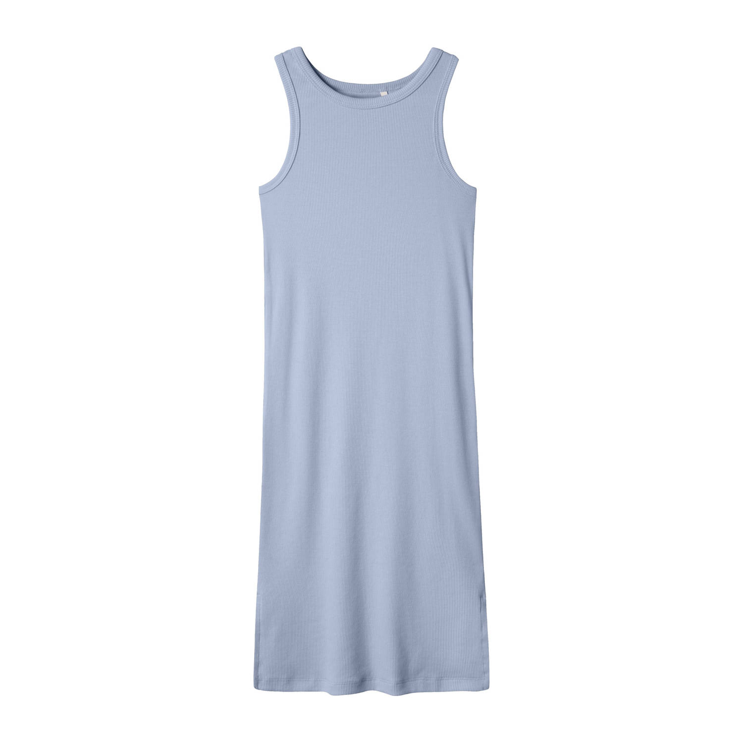 NAME IT KIDS maxi jurk rib gebreid lichtblauw