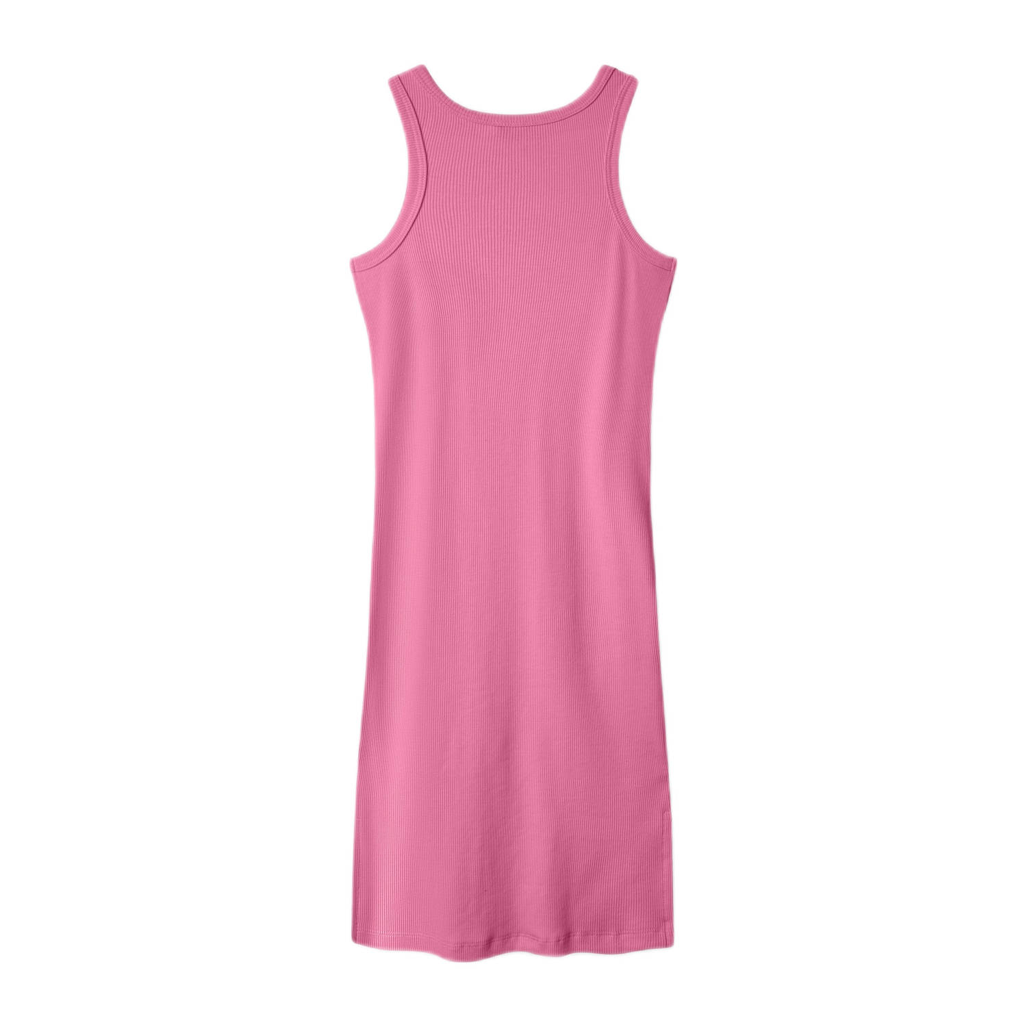 NAME IT KIDS maxi jurk rib gebreid roze