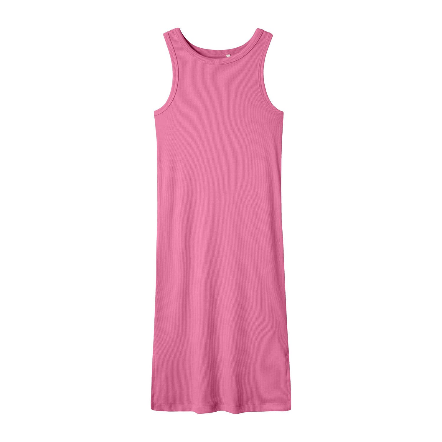 NAME IT KIDS maxi jurk rib gebreid roze