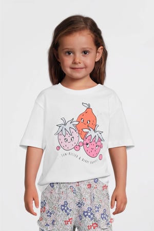 T-shirt wit met glitter