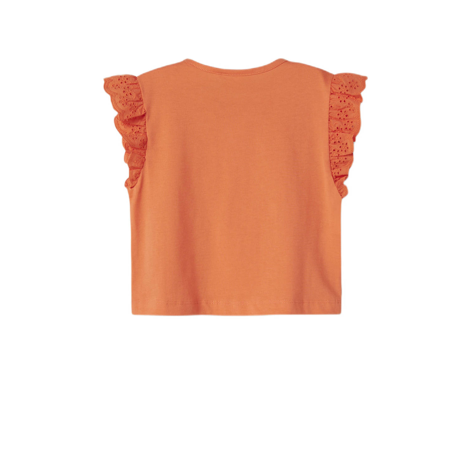 NAME IT MINI T-shirt oranje broderie