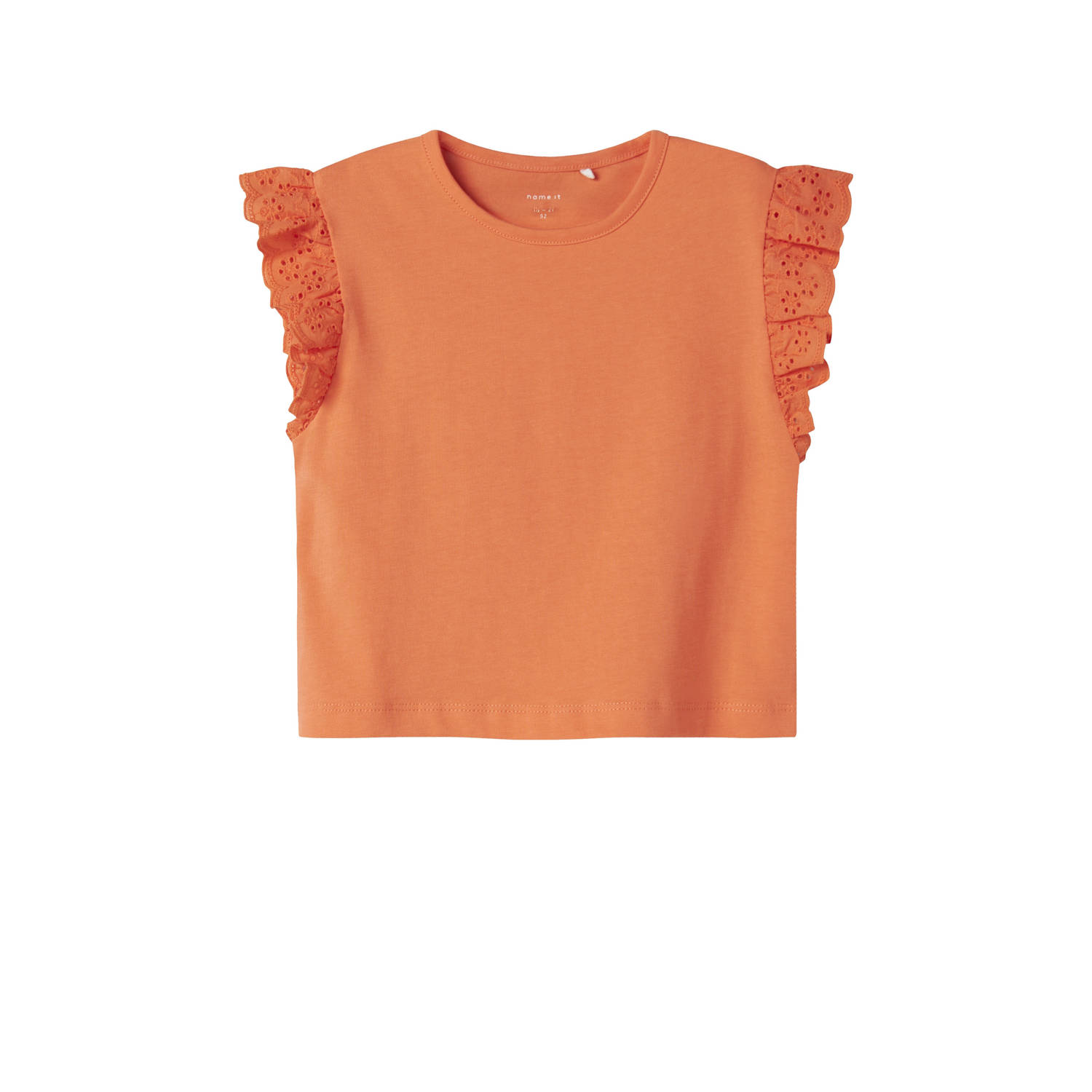 NAME IT MINI T-shirt oranje broderie