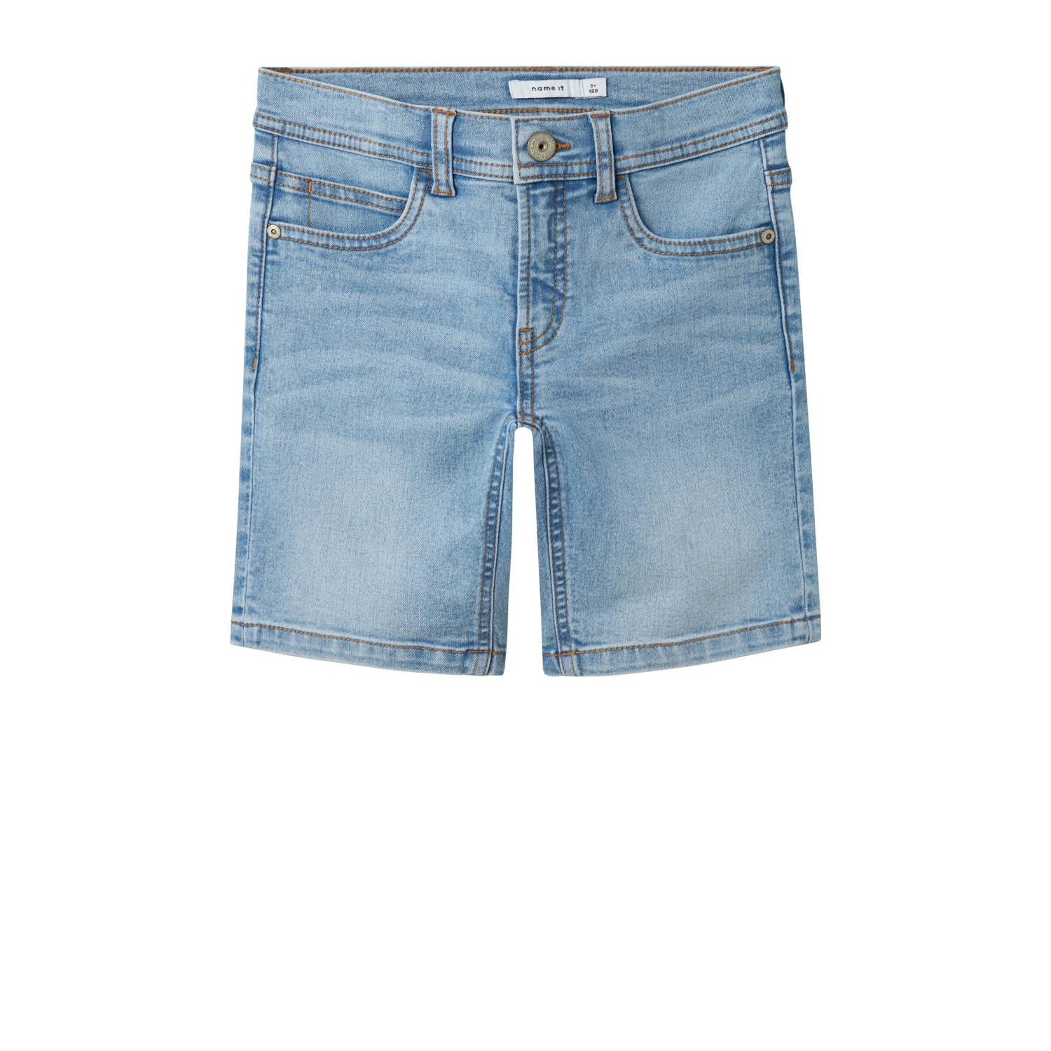 NAME IT KIDS slim denim short light blue denim