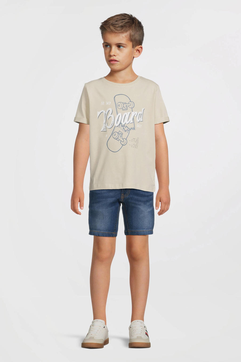 Donkerblauwe jongens NAME IT KIDS slim short dark blue met effen