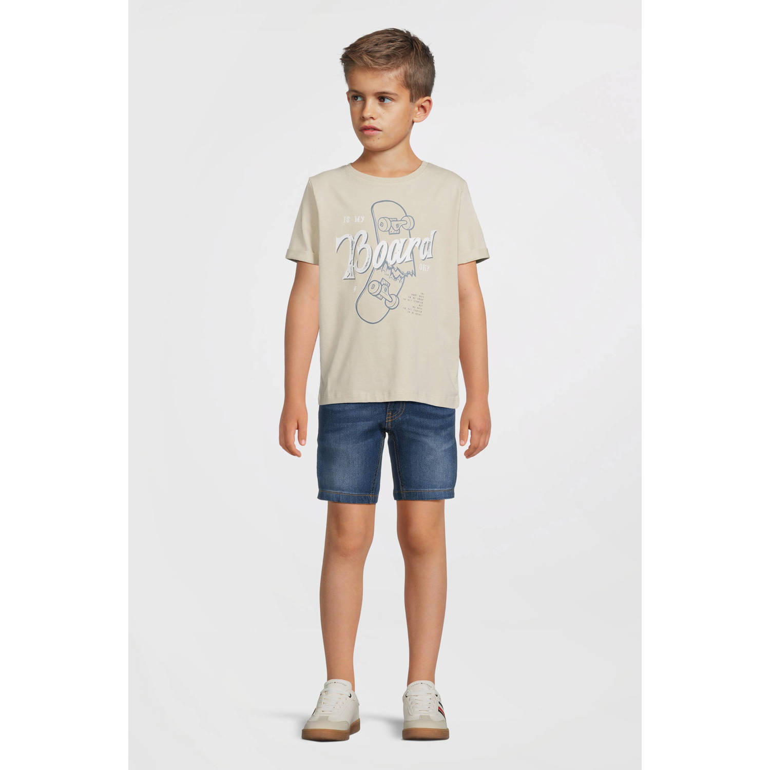 NAME IT KIDS slim denim short dark blue denim