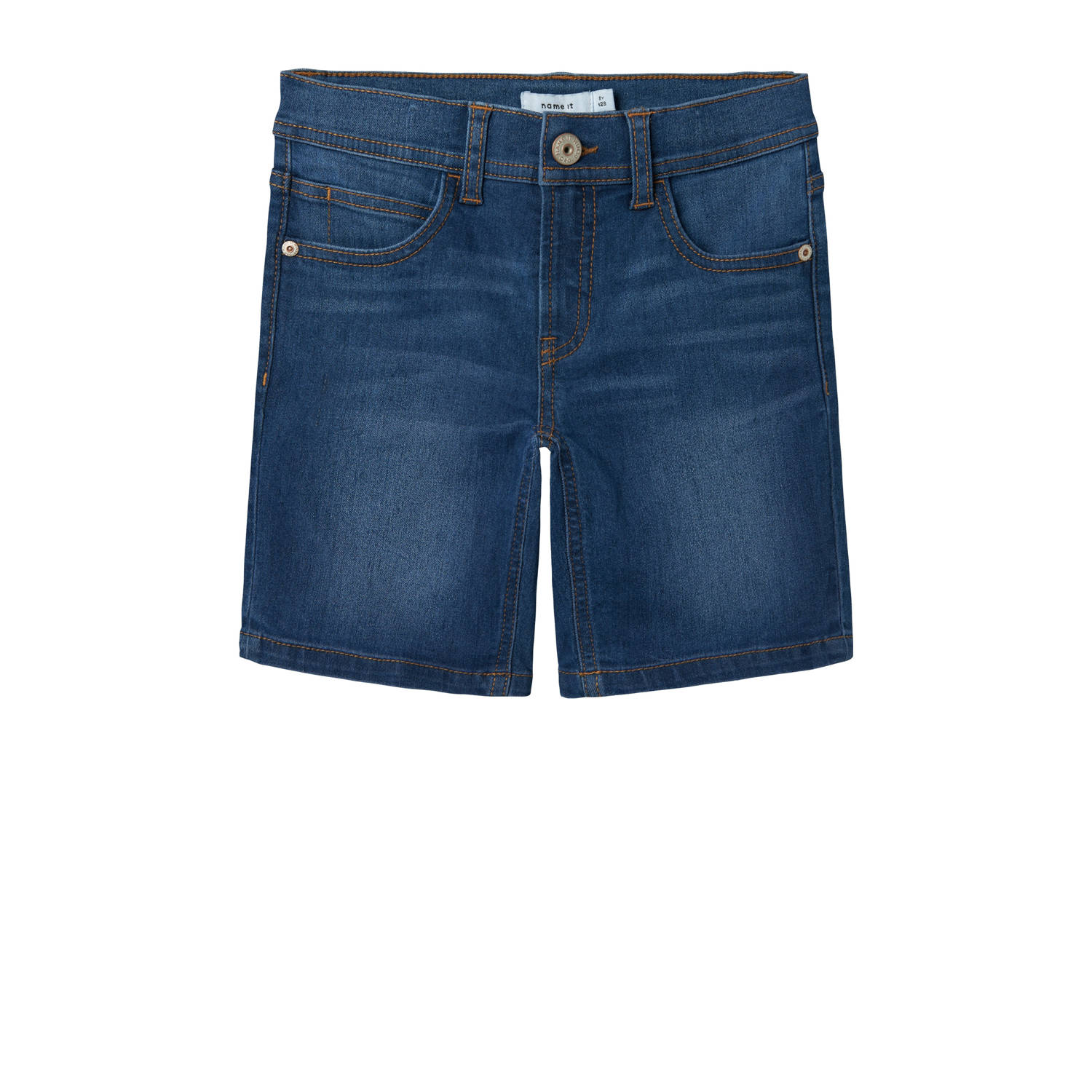 NAME IT KIDS slim denim short dark blue denim