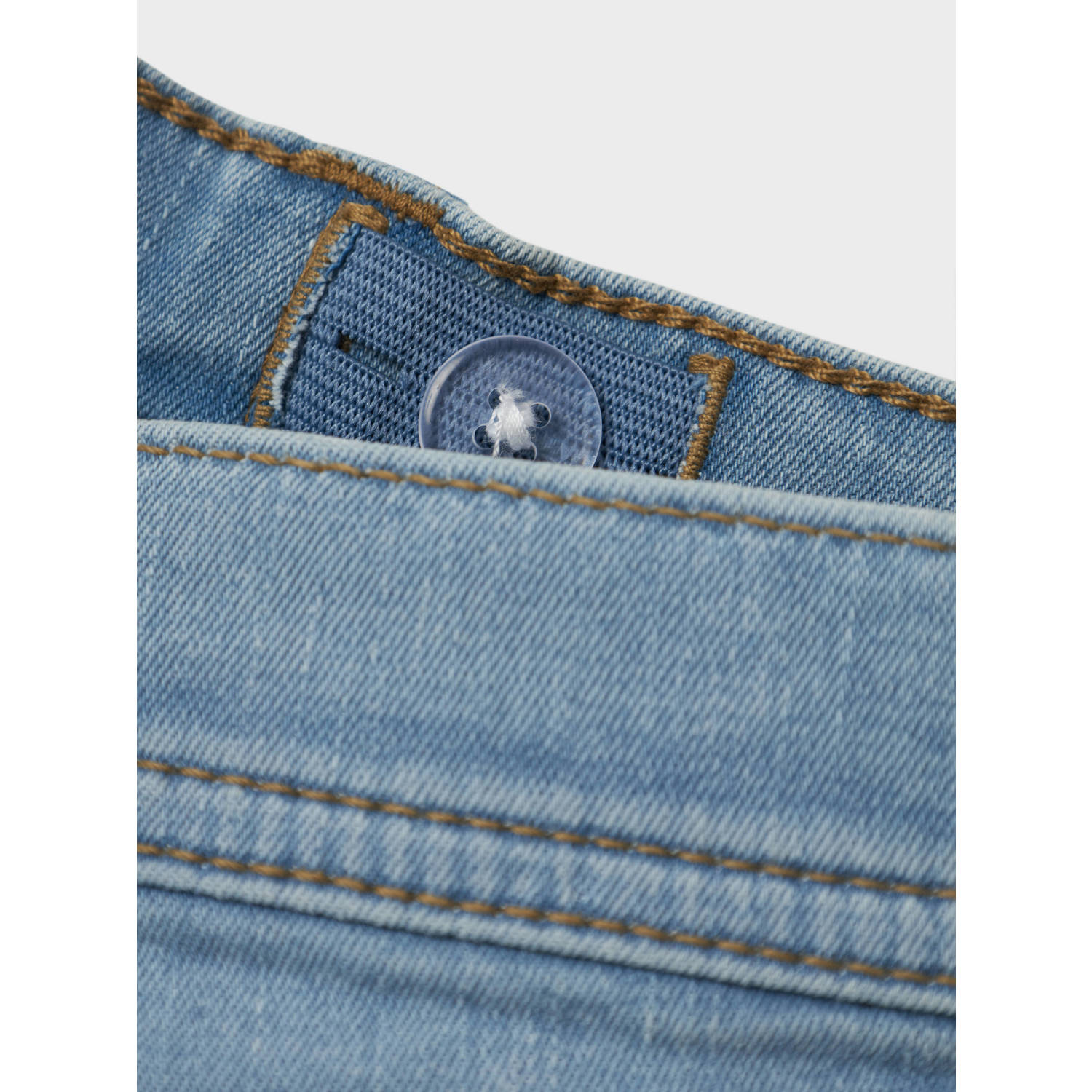 NAME IT KIDS slim denim short light blue denim