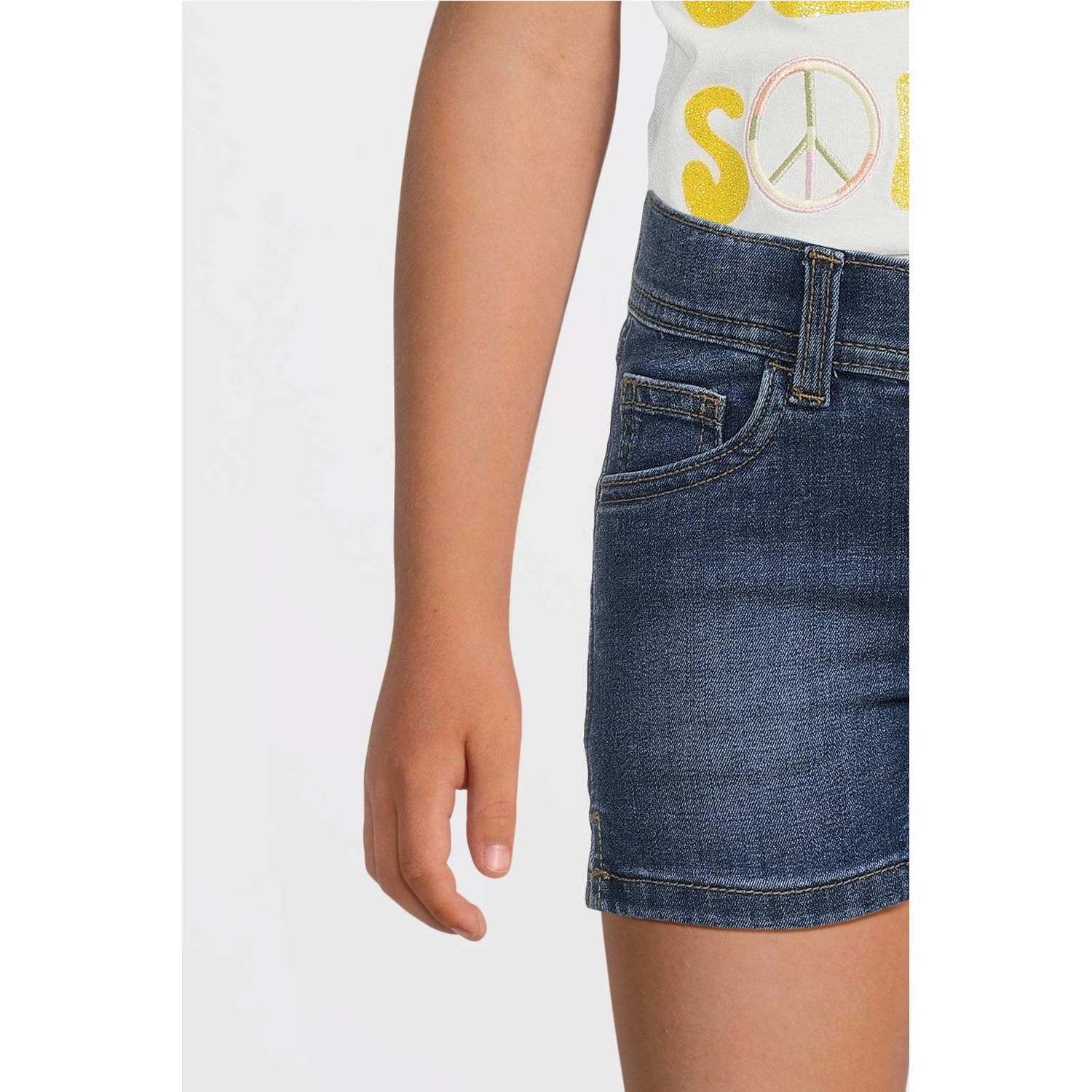 NAME IT KIDS slim denim short dark blue denim