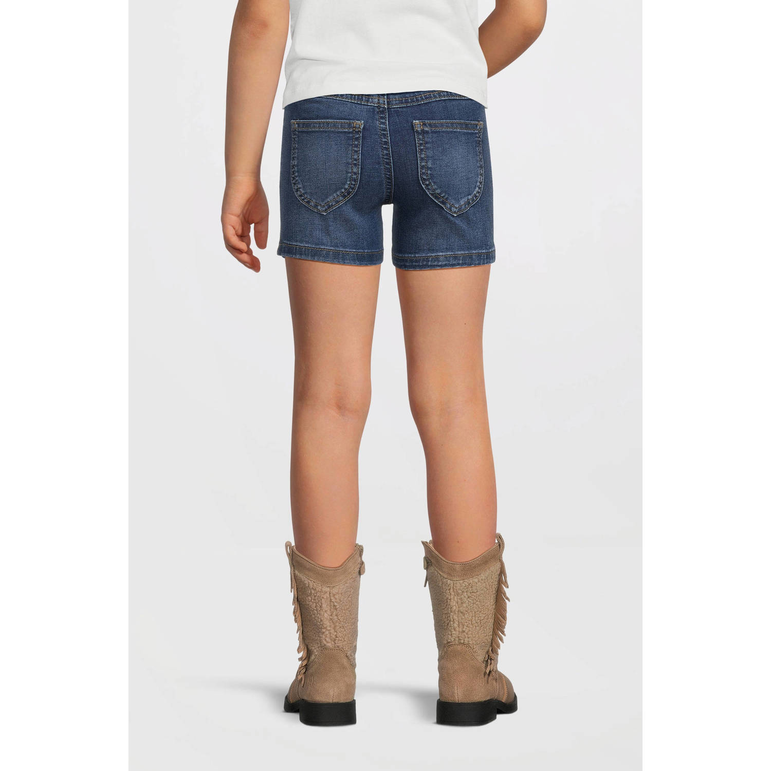 NAME IT KIDS slim denim short dark blue denim