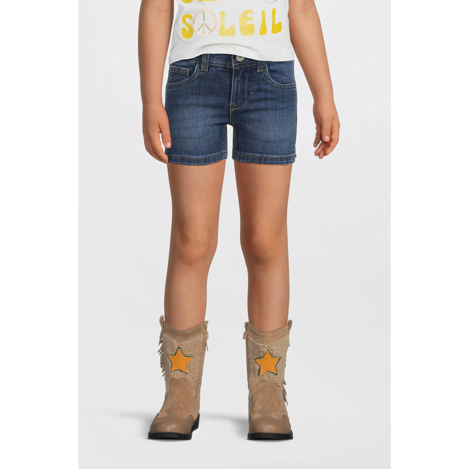 NAME IT KIDS slim denim short dark blue denim
