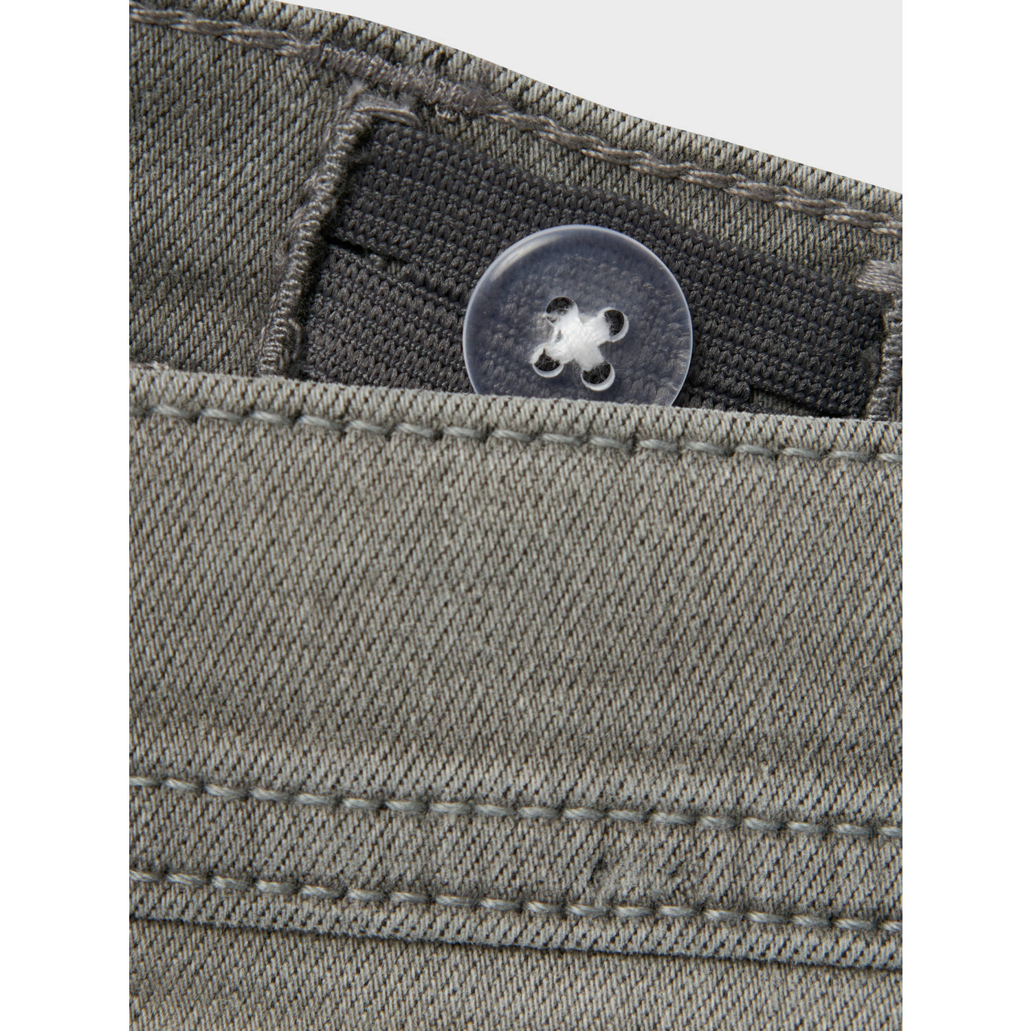 NAME IT MINI slim denim short grijs