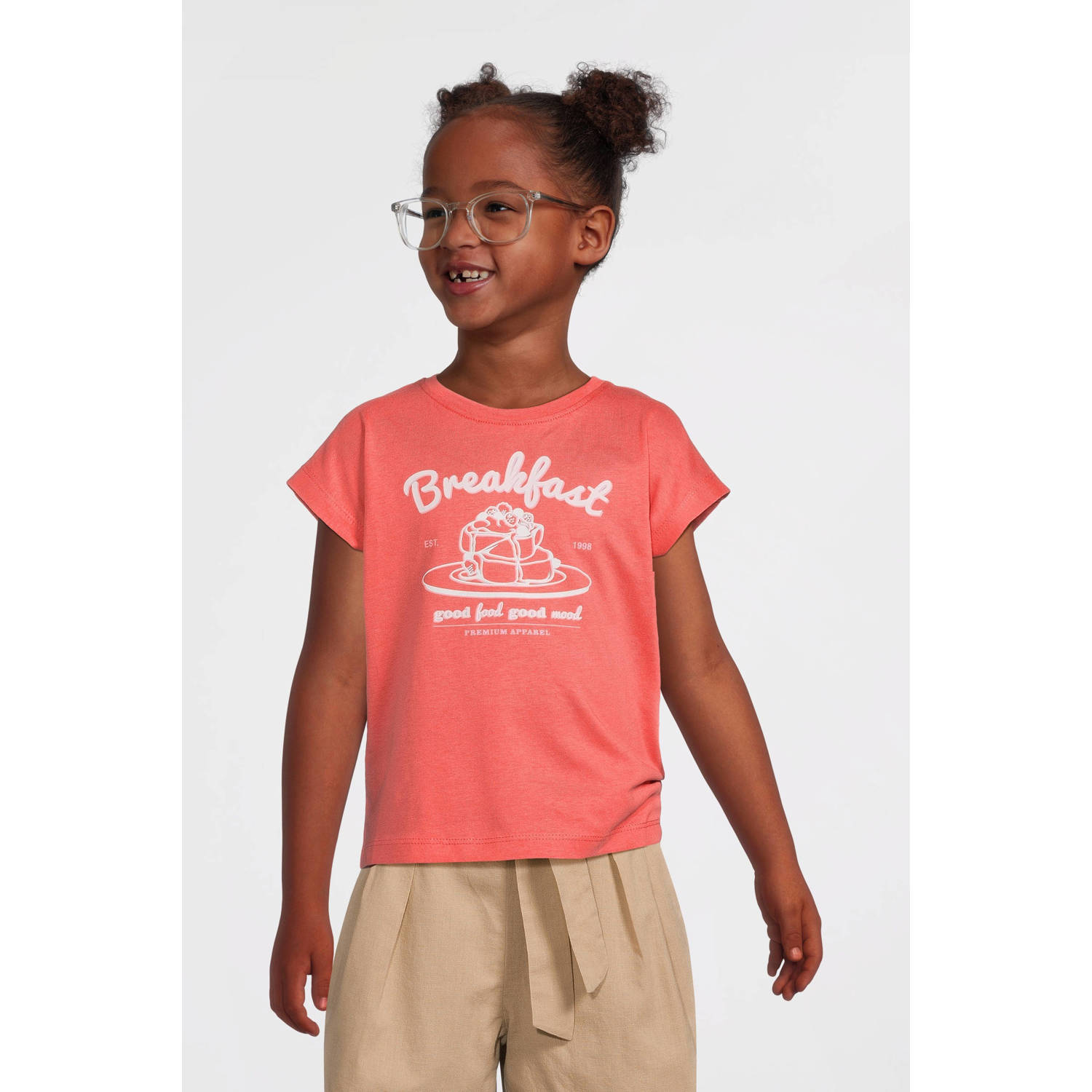 NAME IT KIDS T-shirt koraalrood