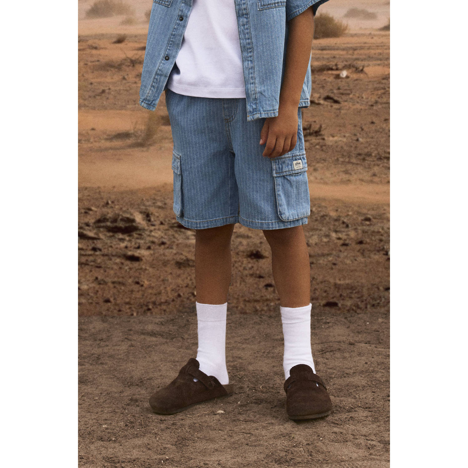 NAME IT KIDS denim relaxed short light blue denim