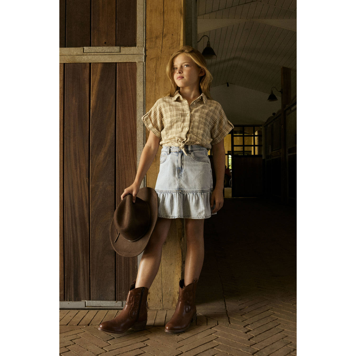 NAME IT KIDS blouse lichtgeel