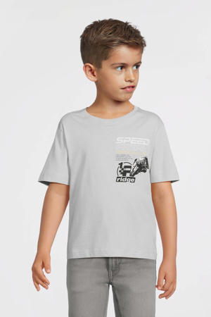 T-shirt met backprint lichtblauw