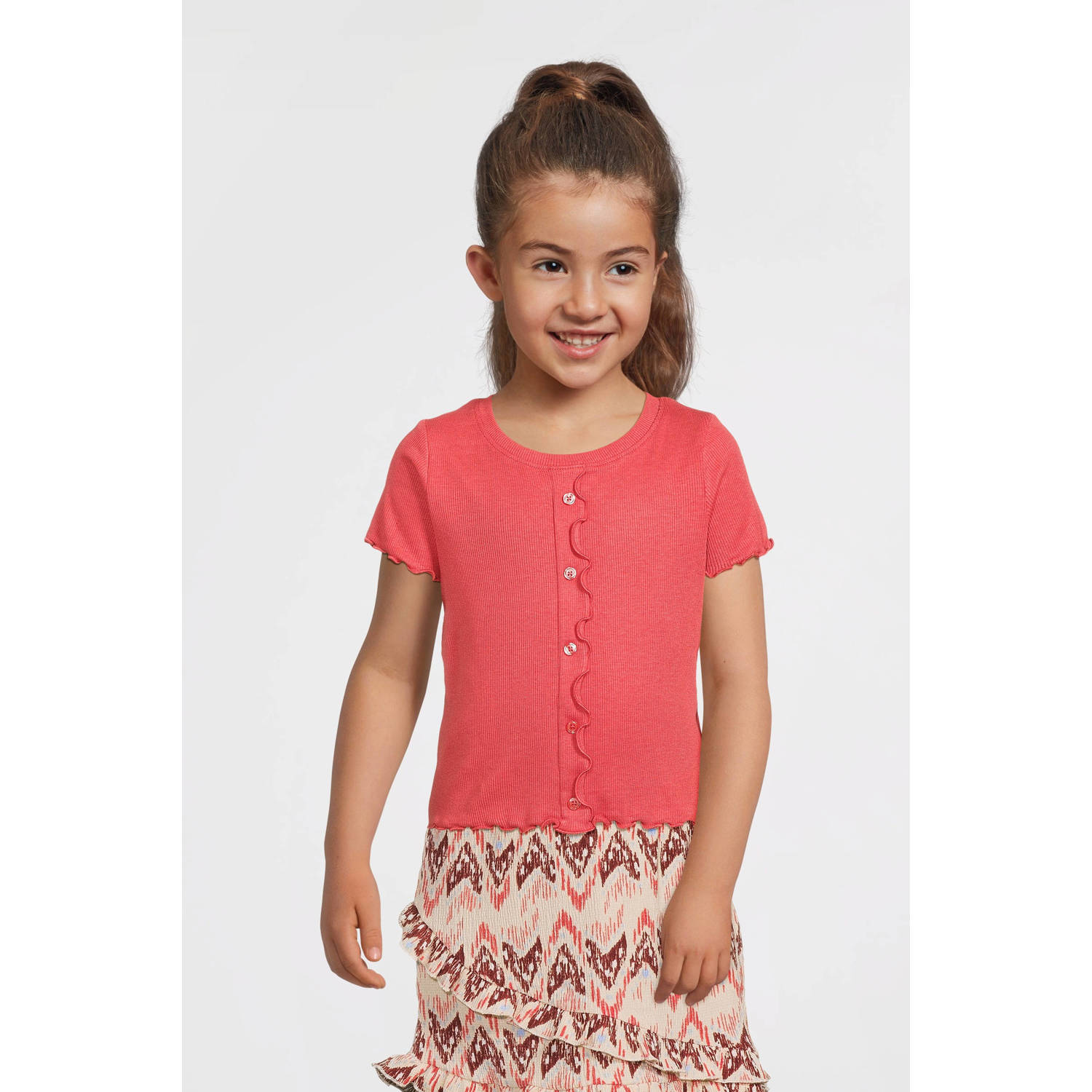 NAME IT KIDS T-shirt koraalrood
