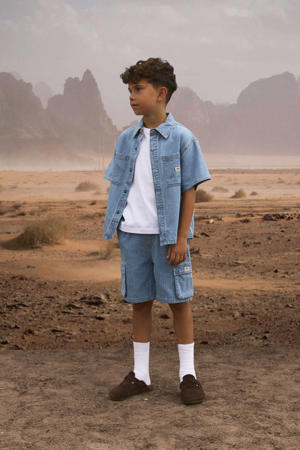 denim overhemd light blue denim